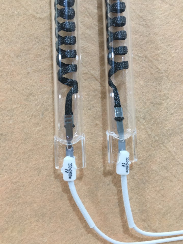 Fırın için 1260mm uzunluğunda 220V geriliminde 3500W gücünde kuvars karbonlu ısıtma lambası